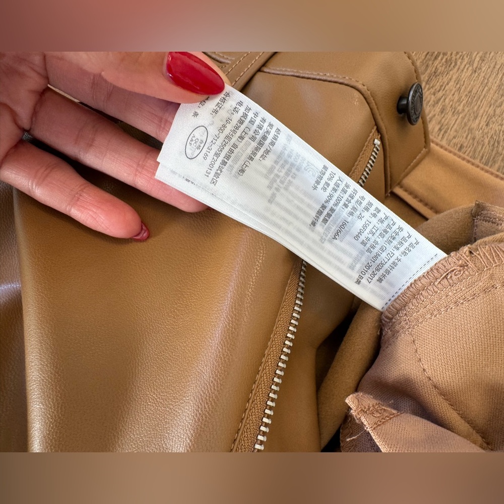Abercrombie & Fitch Tan Faux Leather Pants - Picture 8 of 10